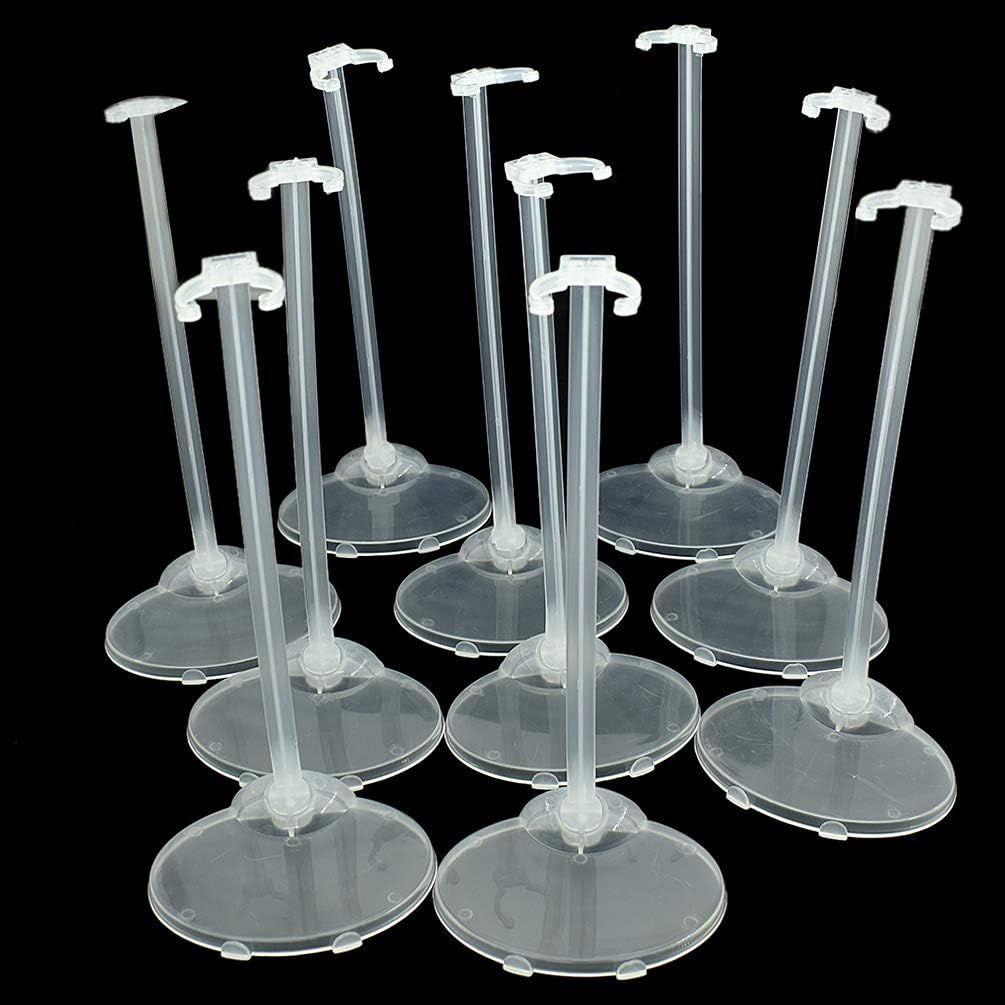 Amazon.com: Qlychee 10pcs Transparent Stand Support for Dolls Mini Display Holder : Toys & Games | Amazon (US)