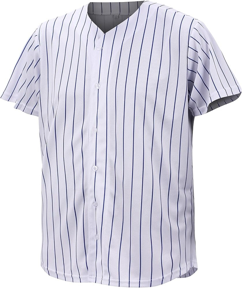 CUTHBERT Solid Baseball Jersey Shirt for Men and Women, Plain Casual Short Sleeves Button Down T-... | Amazon (US)