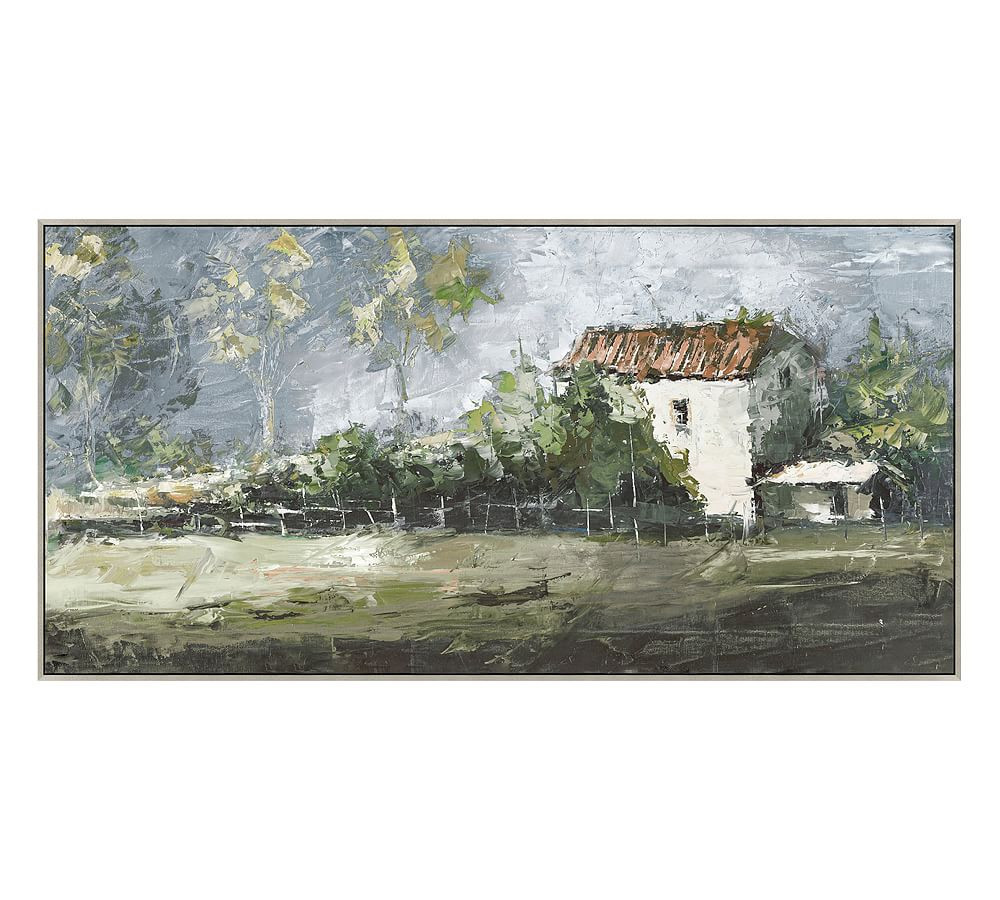 panoramic framed print of a country estate with farmhouse