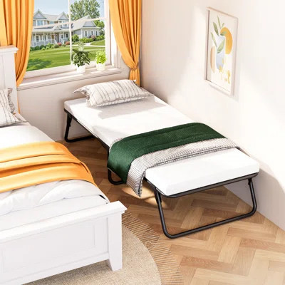Folding Bed,rollaway Bed With Mattress For Adults,foldable Bed,portable Bed,metal Bed Frame With Memory Foam Mattress, Guest Bed For Bedroom,office,ca | Wayfair North America