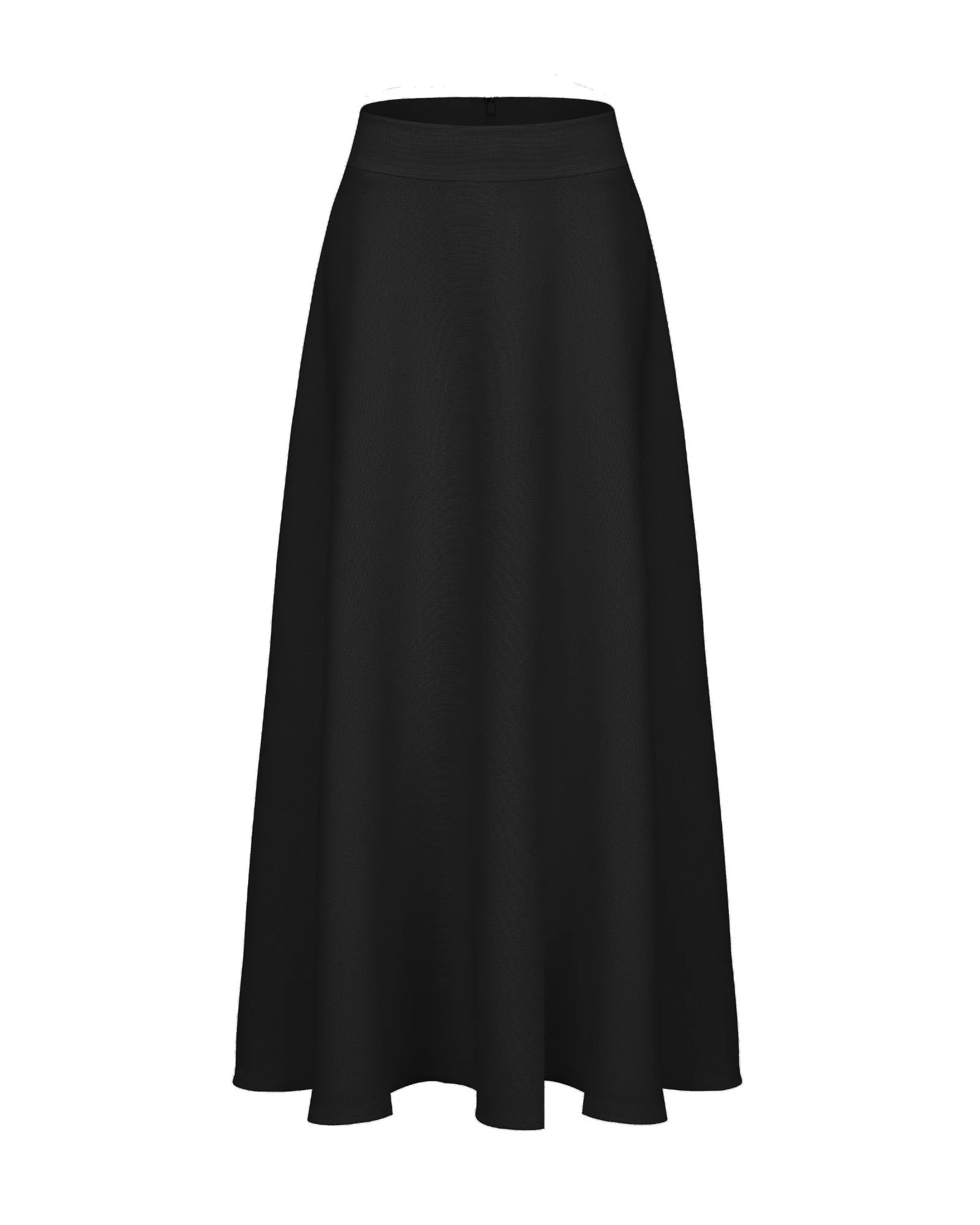 Blaire Skirt (Black) | Tailored Maxi Skirt in Textured Suiting | Nana Jacqueline