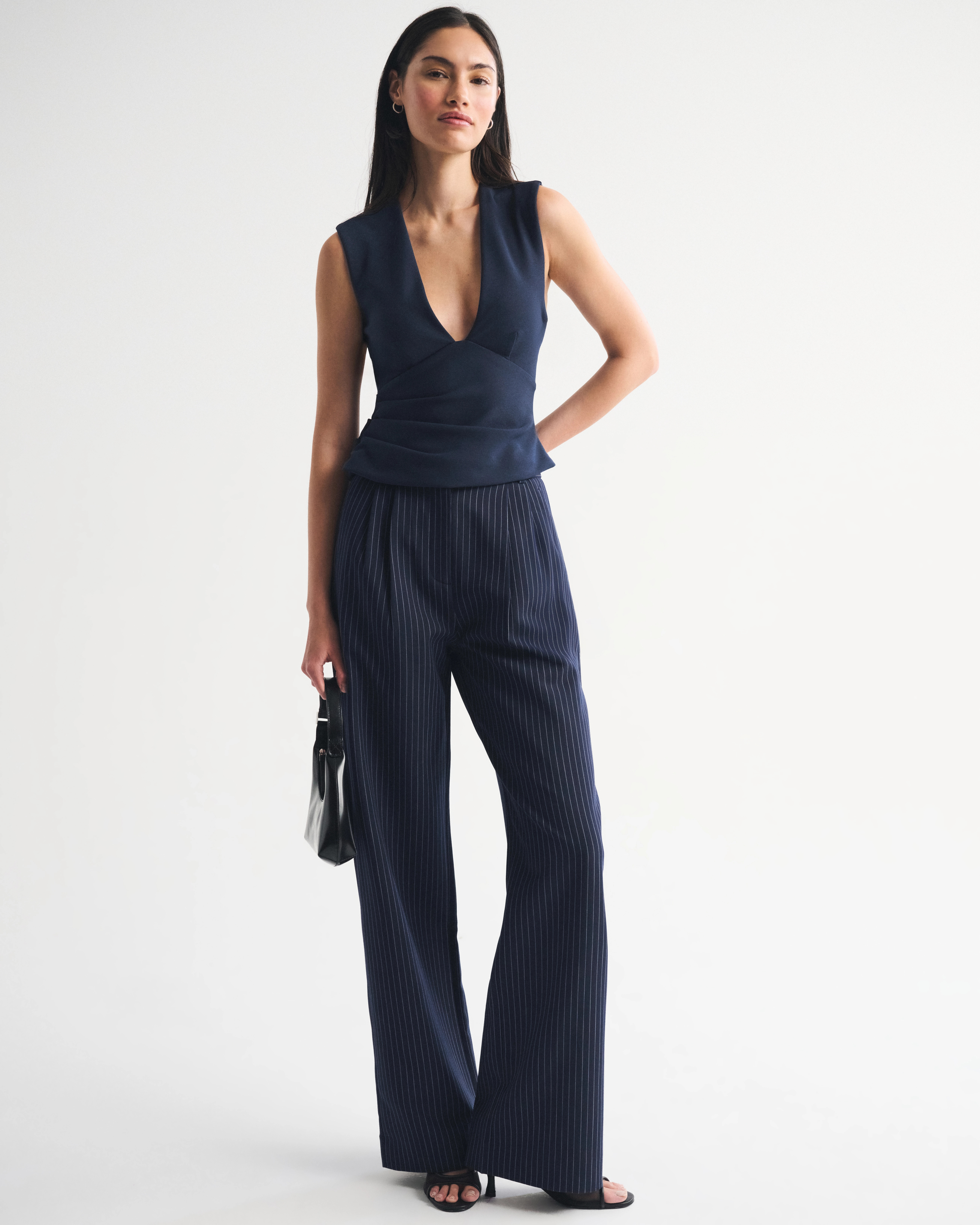 A&F Sloane Tailored Wide Leg Pant | Abercrombie & Fitch (US)