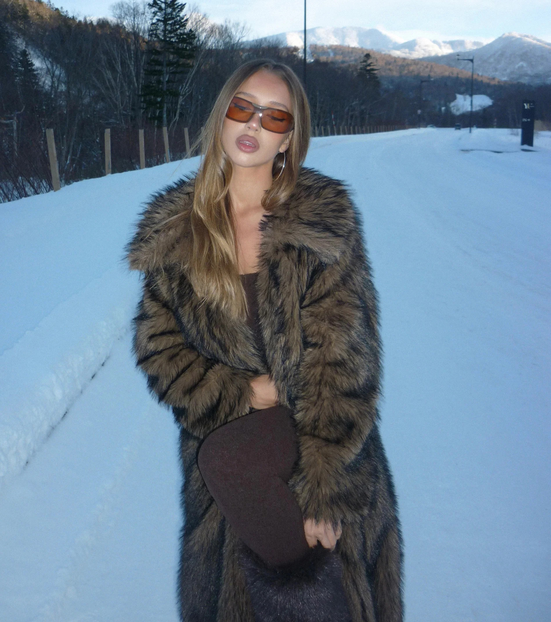 High Standards Long Faux Fur Coat | Windsor Stores