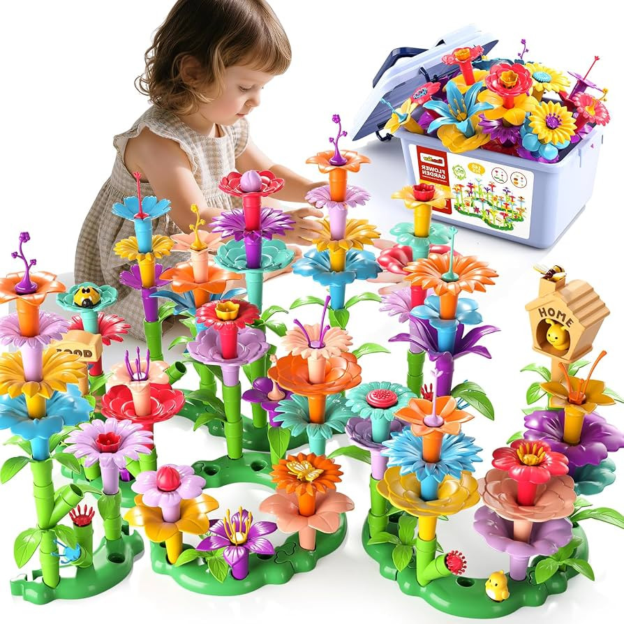 148PCS Flower Garden Building Toys for 3 4 5 6 Year Old Girls, Educational Activity Preschool Bir... | Amazon (US)