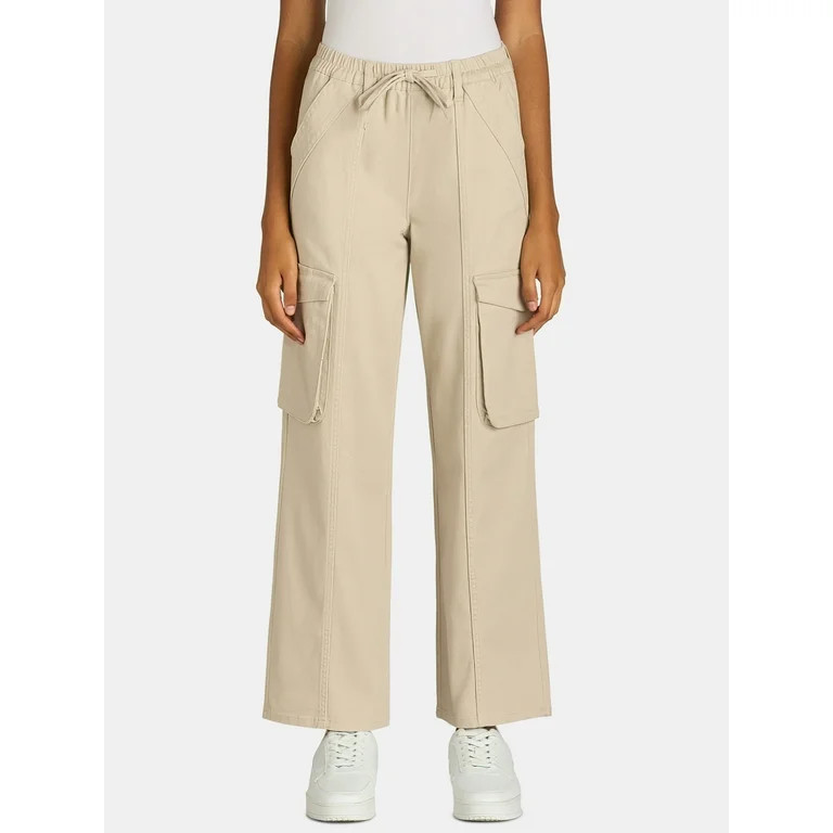Madden NYC Women's High Rise Drawstring Skater Pants, 29" Inseam, Sizes XXS-XXL | Walmart (US)
