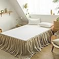 Simple&Opulence 100% Belgian Linen Bed Skirt with Classic 14 inch Tailored Drop Dust Ruffle, Easy... | Amazon (US)