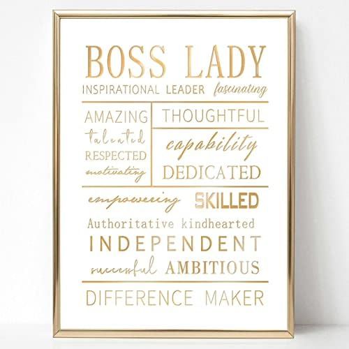 Boss Lady Office Decor 12"×8.6"- Boss Lady Gift for Boss Women with Gift Box, Valentines Day Gift fo | Amazon (US)