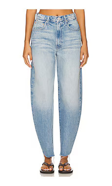 MOTHER The Fangirl Hover Fray Jeans in Floral Fury from Revolve.com | Revolve Clothing (Global)