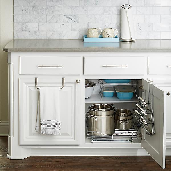Umbra Schnook Over the Cabinet Towel Bar | The Container Store