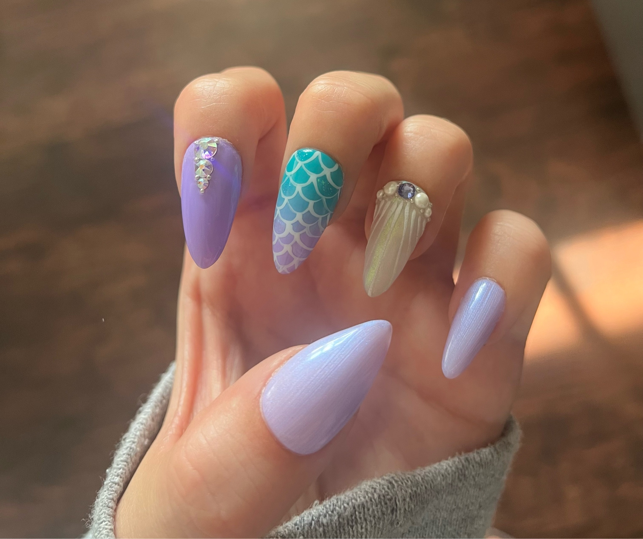 Mermaid fake nails from Etsy 💜

#LTKbeauty #LTKstyletip #LTKsalealert