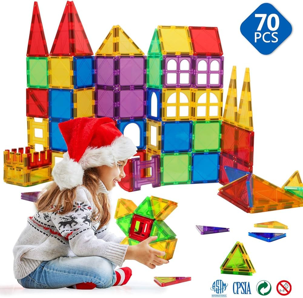 Magnetic Blocks - Magnetic Toys for Toddlers Kids Magnetic Building Blocks Preschool Magnet Set M... | Amazon (US)
