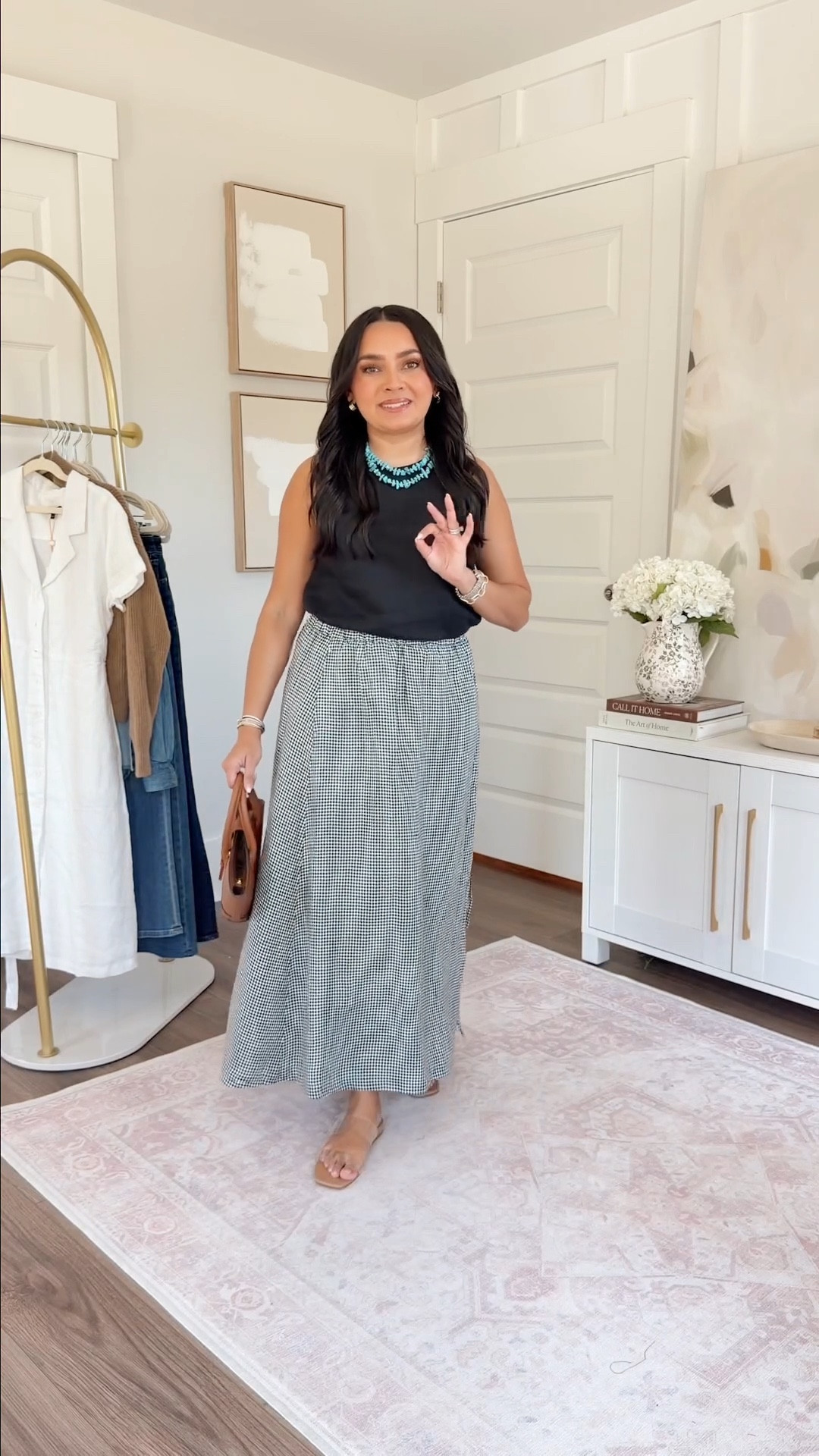 Black linen tank XS TTS
Black Gingham skirt XS TTS
Clear flats size 5 TTS

#LTKootd #LTKPetite #LTKgrwm