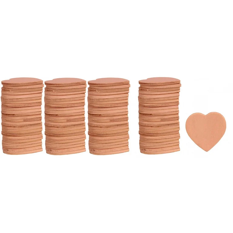 100 Pack of 1.5 Inch Unfinished Wooden Heart Shape Cutouts, DIY Ready to Paint or Decorate Wood S... | Walmart (US)