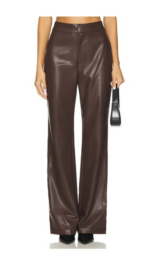 Lovers and Friends Jordan Faux Leather Pant in Brown. - size XS | Revolve Clothing (Global)