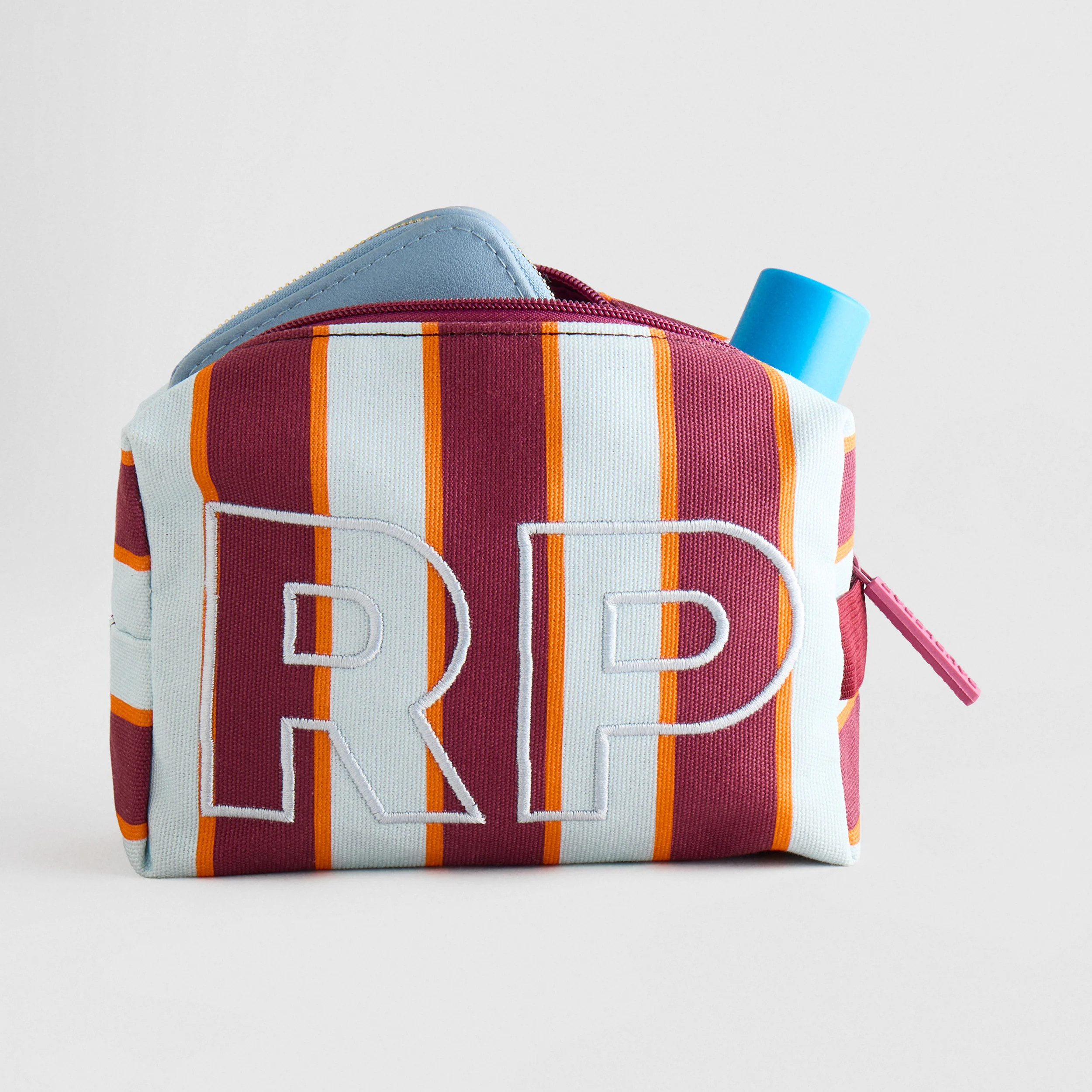 Striped Take It Away Custom Storage Pouch - Punch | BaubleBar