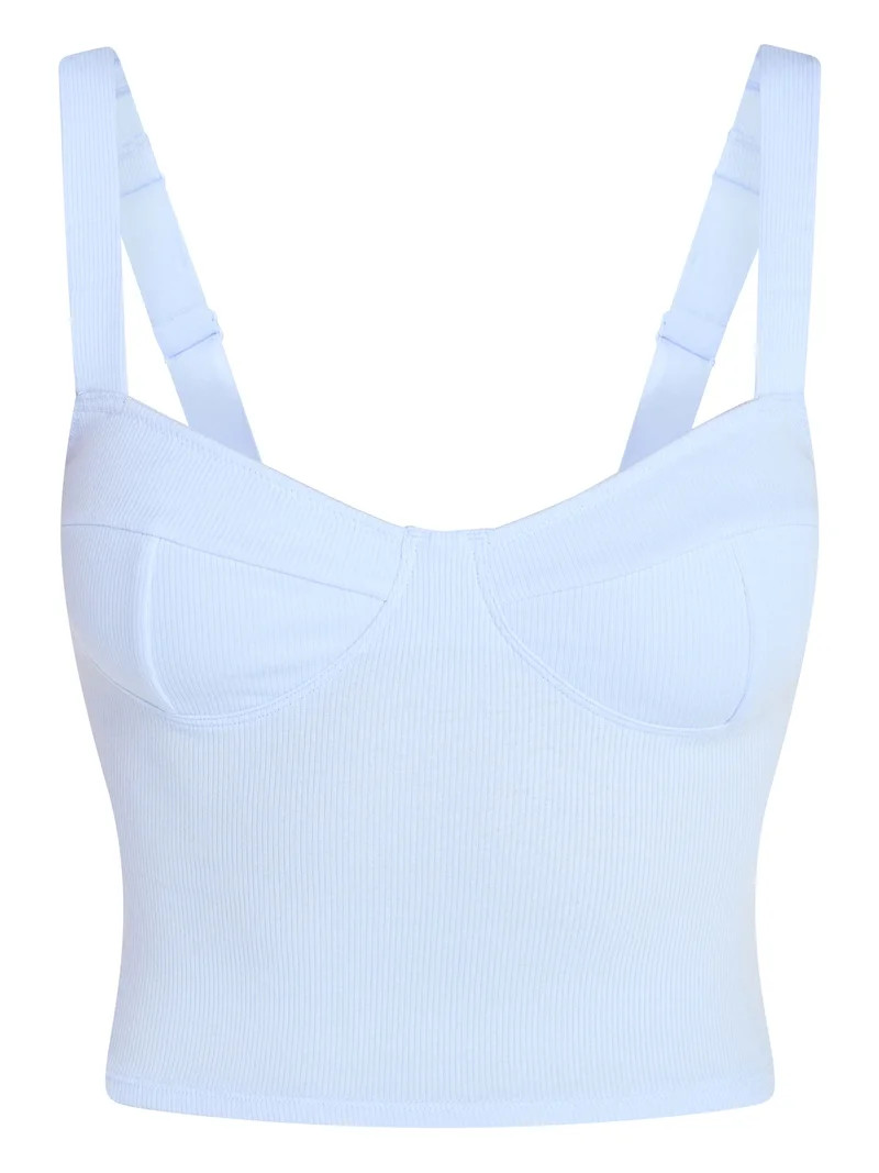 No Boundaries Cotton Rib Corset, Women's XS-XXXL | Walmart (US)