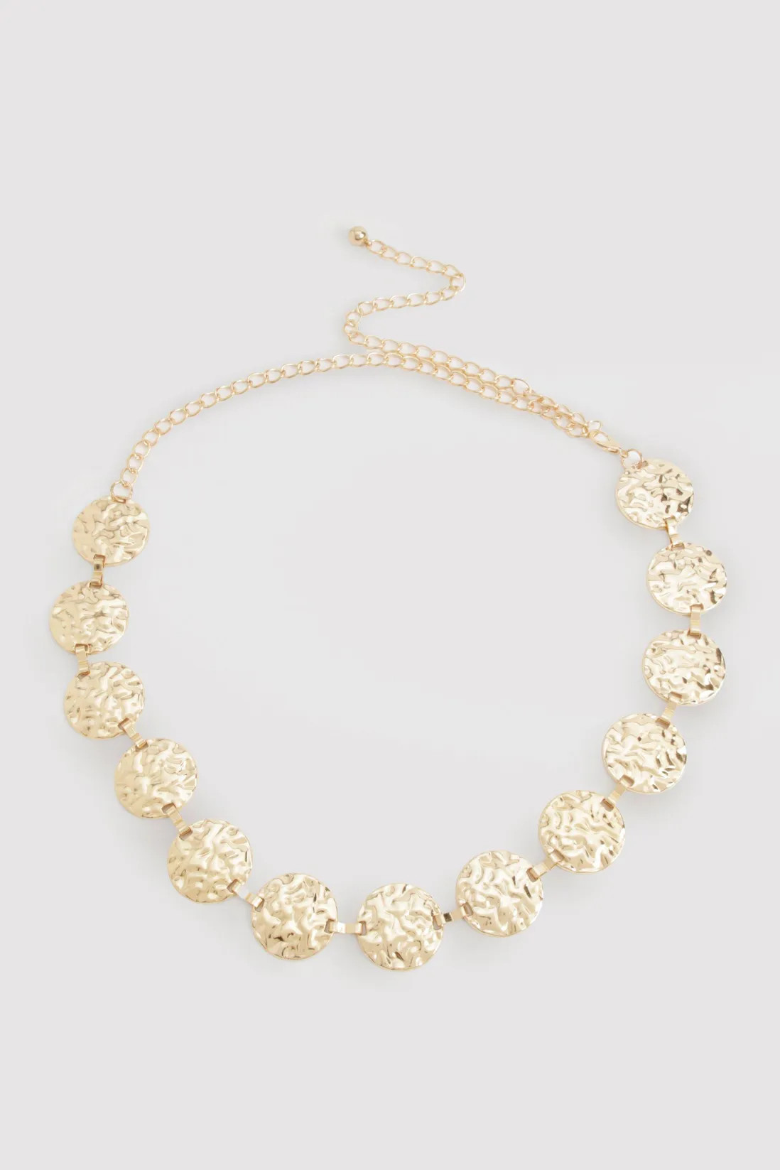 Hammered Metal Disc Belt | Boohoo.com (UK & IE)