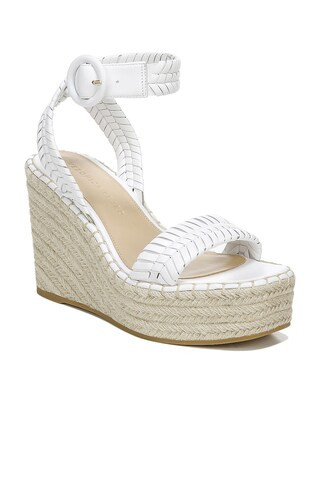 Veronica Beard Rilla Wedge Sandal in White from Revolve.com | Revolve Clothing (Global)