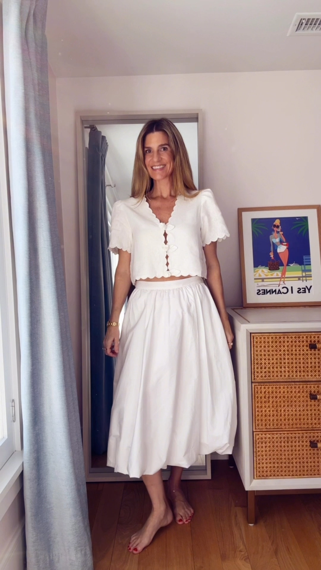 Monochromatic white never misses. This bubble hem skirt is sold out but I found a great one for you. I am wearing sz M in this top and I LOVE itt

#LTKgrwm #LTKSeasonal #LTKootd