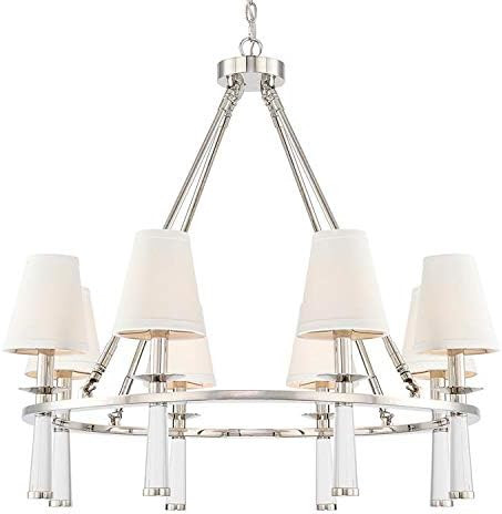 Baxter 8 Light Polished Nickel Chandelier | Amazon (US)