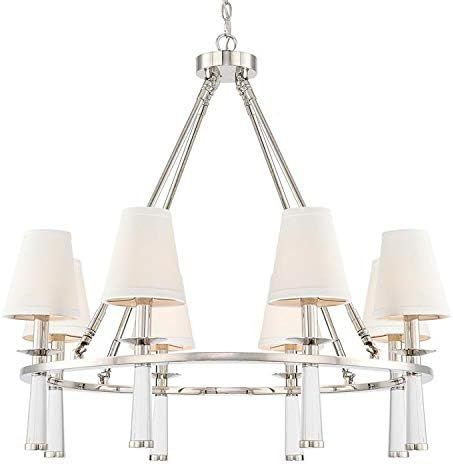 Baxter 8 Light Polished Nickel Chandelier | Amazon (US)