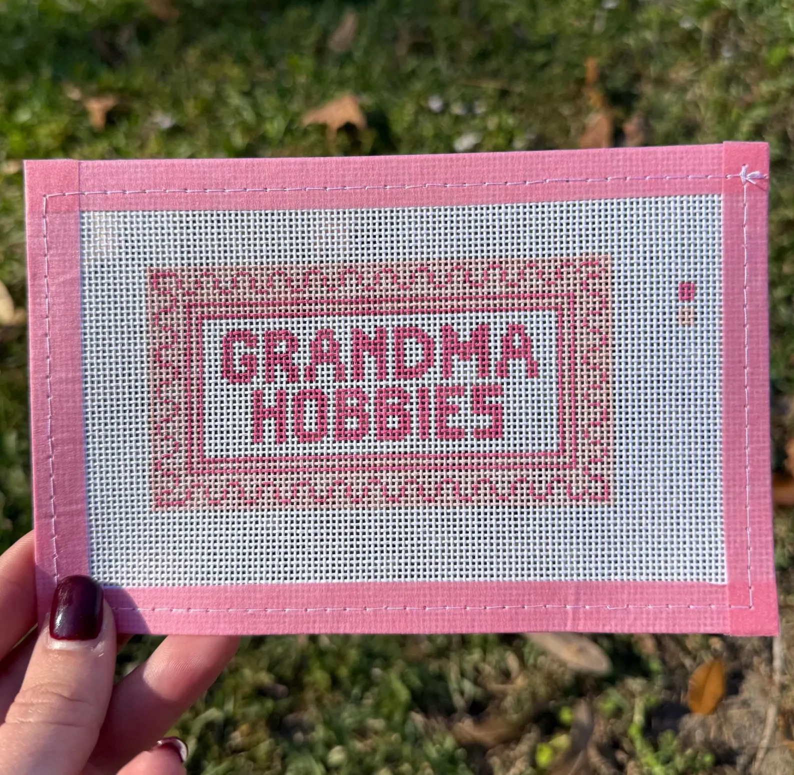 Grandma Hobbies- Hand Painted Needlepoint Canvas- 4x6 Frame Insert Finishing Kit | Etsy (US)