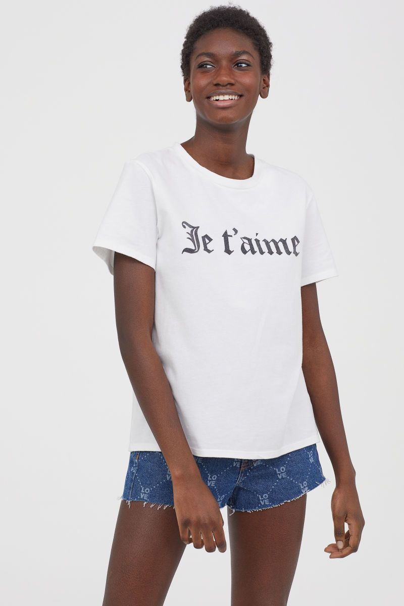 H&M T-shirt with Embroidery $14.99 | H&M (US + CA)
