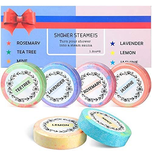 6 Pieces Shower Bombs Present Set Essential Oils Shower Bombs Tablets Vapor Steam Tablets Aromath... | Amazon (US)