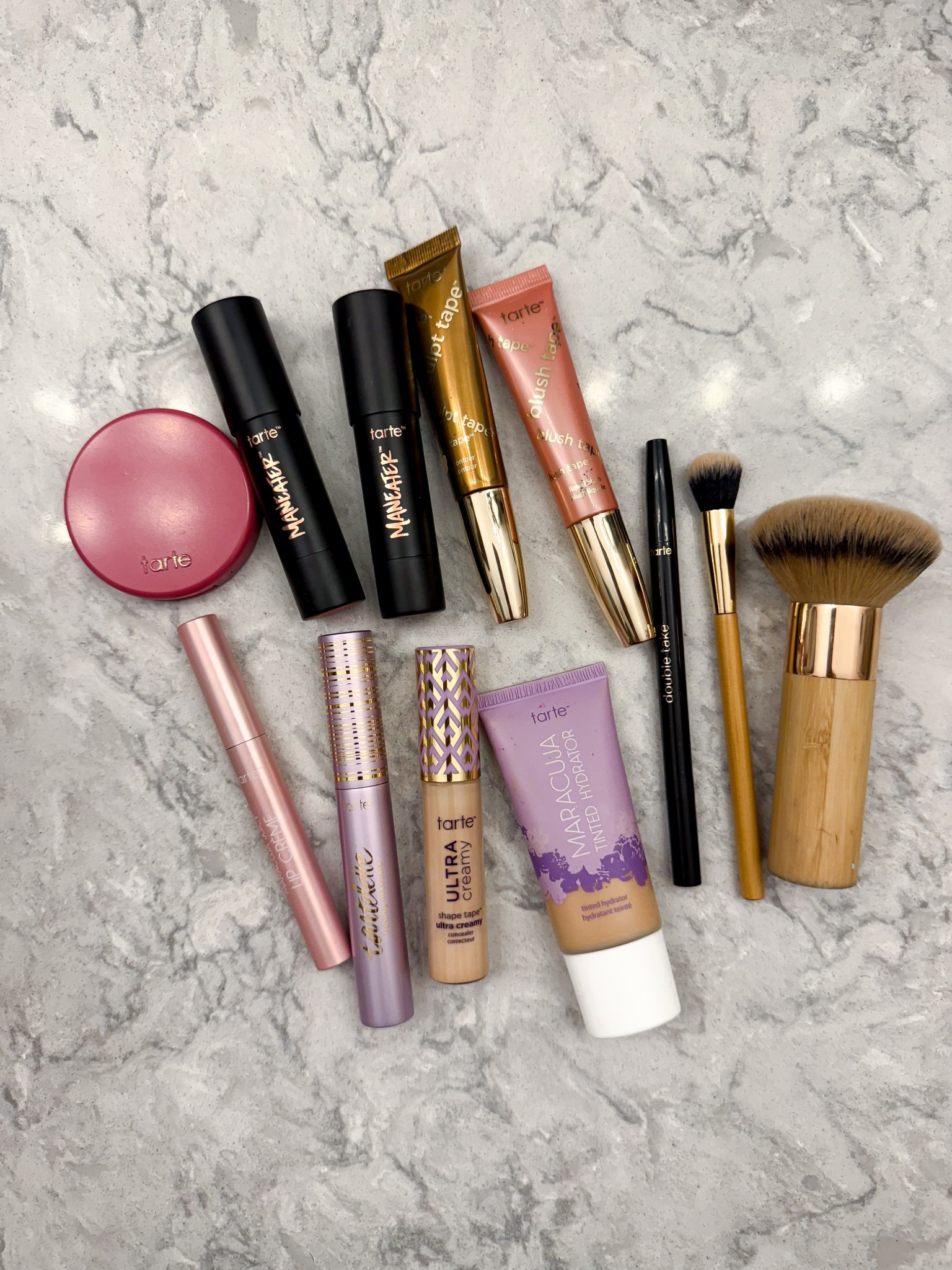 Tarte 7 for $77 sale
Shades
Amazonian clay blush: blushing bride
Shape tape creamy: 22N light neutral
Maracuja tinted moisturizer: 20N light neutral
Blush tape: pink
Sculpt tape: cool bronze 
Maneater silk bronzer stick: after dark
Maneater silk blush stick: pink
Lip crème favorite shades: iris, soft rose, mauve


#LTKSaleAlert #LTKBeauty