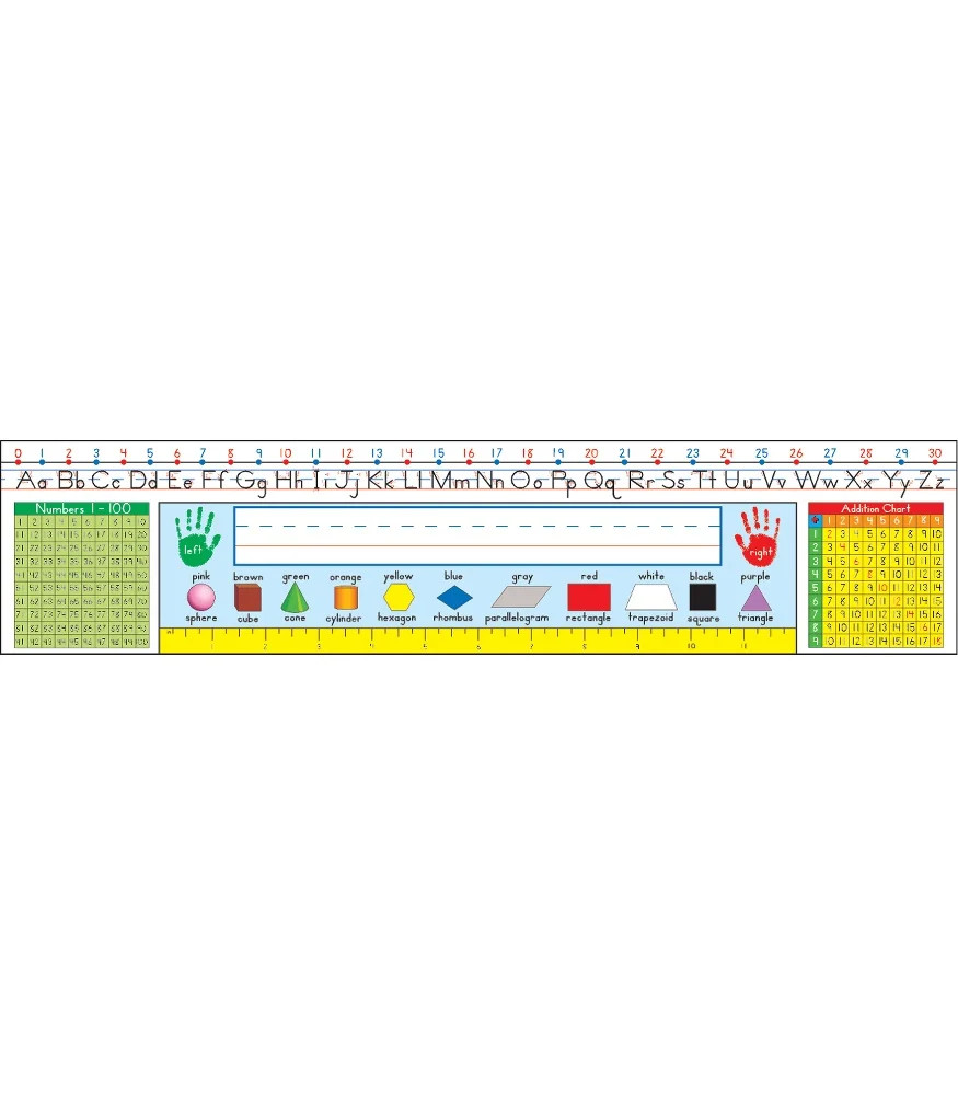 Carson Dellosa Traditional Manuscript Grades 1–3 – Student Nameplate With Alphabet, Ruler, Sh... | Walmart (US)