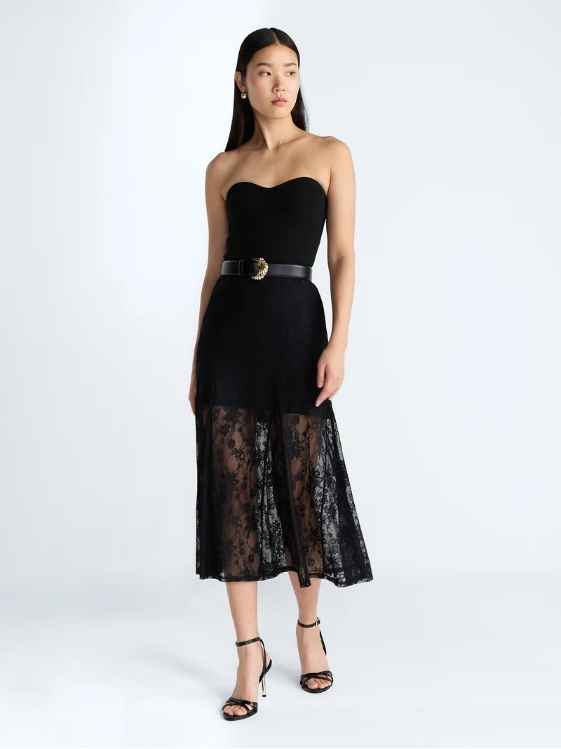 Devil Wears Prada Scoop Collection Women's Lace Maxi Skirt, Sizes XS-XXL | Walmart (US)