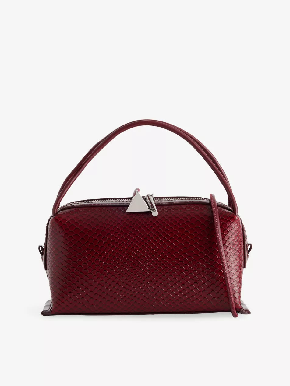 Café Mini Python-Print Leather Shoulder Bag | Selfridges