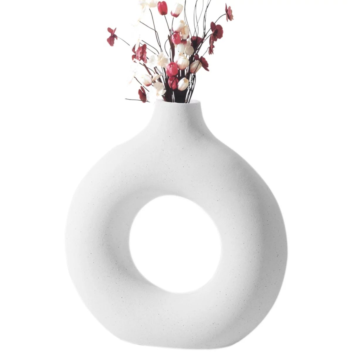 Miuline White Ceramic Vases,Nordic Minimalism Style Centerpieces Decoration,Geometric Decorative ... | Walmart (US)