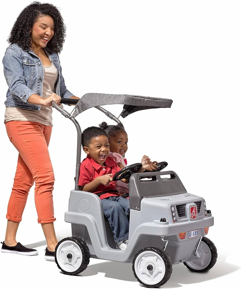 Step2 Side-by-Side Push Around SUV, Kids Push Car, 2 Seats, Stroller Substitute, Includes Seat Be... | Amazon (US)