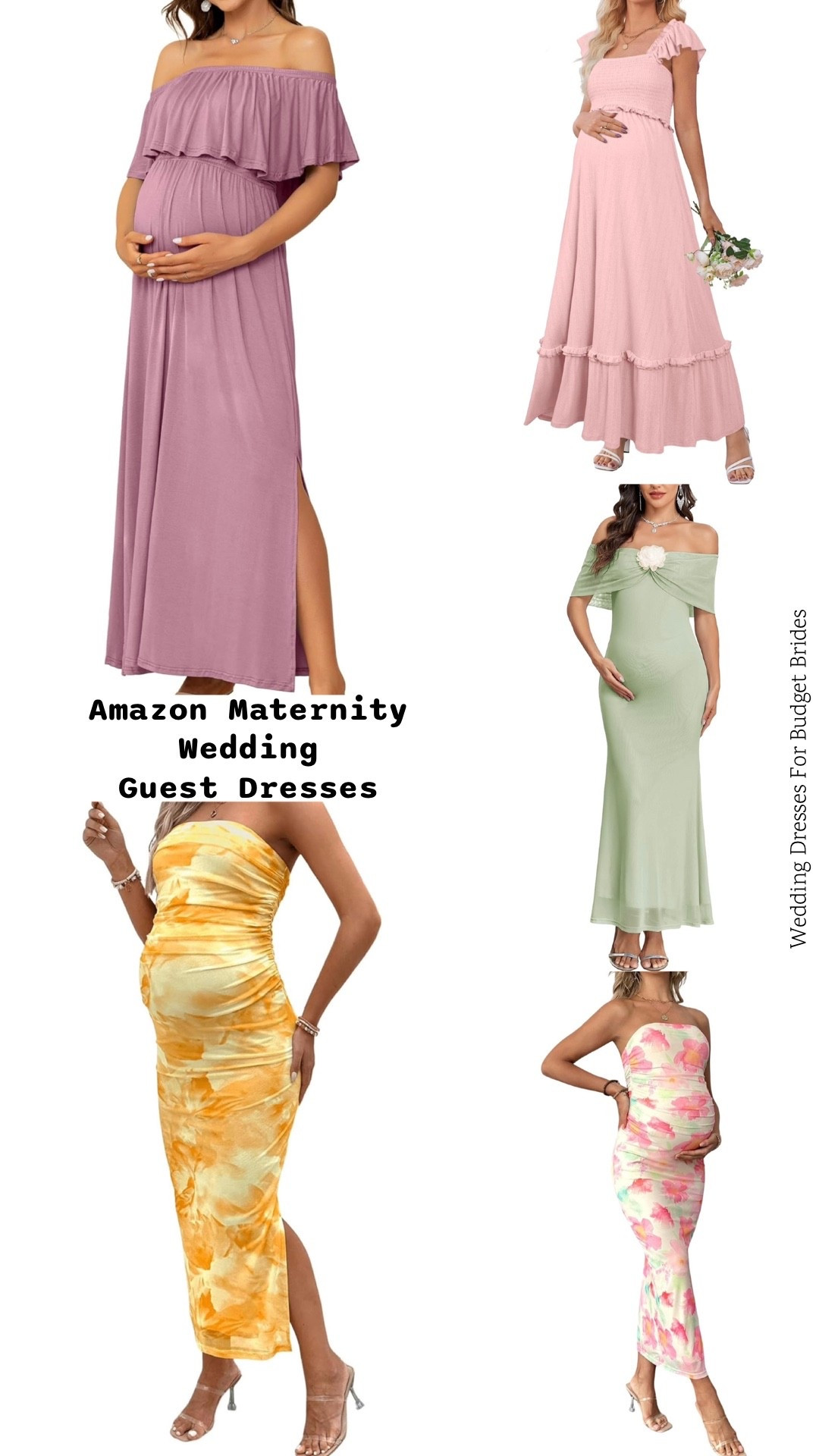 Affordable Amazon maternity wedding guest dresses. 

Baby shower dress, bridal shower dress, gender reveal dress, maternity fashion.

#LTKWedding #LTKBaby #LTKBump