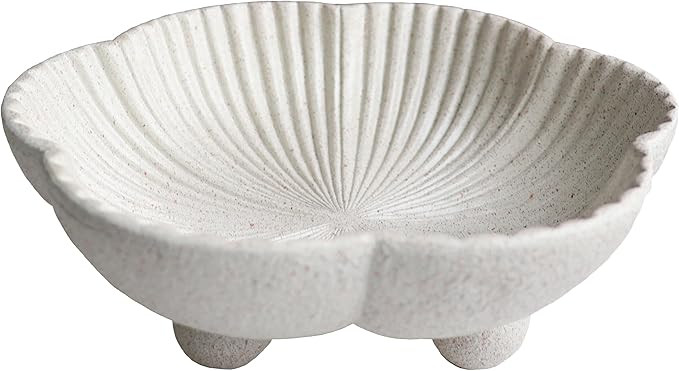 Large Decorative Bowl decor, Scalloped Pedestal Bowls for Modern Home Decor,Ruffle Decor,Stylish ... | Amazon (US)