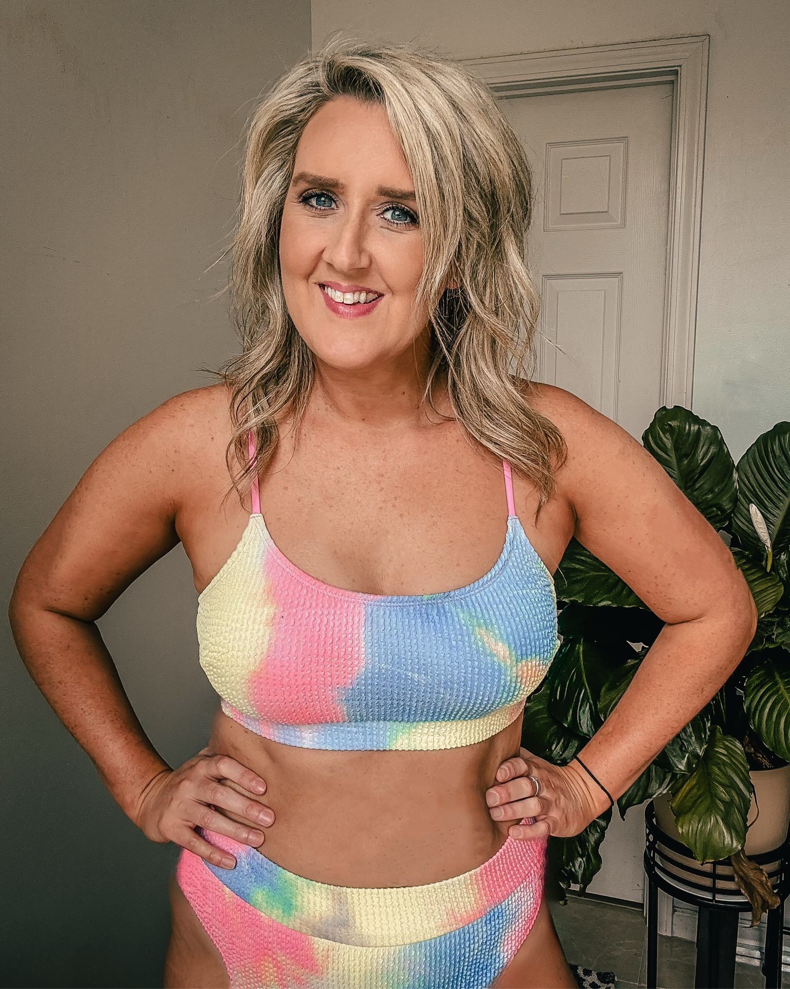 Summer 2024 Swimsuits

Loving this two piece tie dye swimsuit. The material is so comfy! I’m typically a medium in tops and large in bottoms. I got a large in this suit to fit my bottom. True to size fit. 

#LTKSwim #LTKMidsize #LTKSeasonal