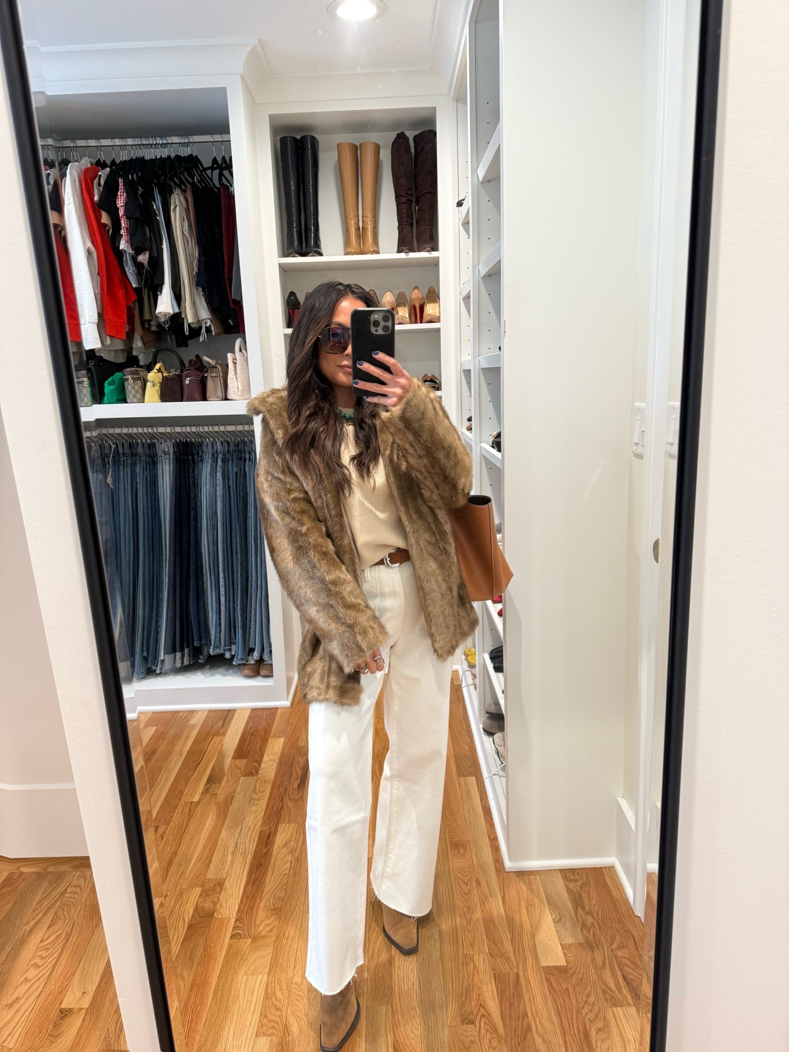 St. Patrick’s day fit x winter chic. I’m over the cold weather!!! But here we are lol. A touch of green with a cute necklace and this is my st paddy’s outfit! 
Coat is sadly sold out - linking something similar 
Sweater & tee: XS
Jeans: 23 standard 27” length 
Belt: XS
Boots: 5 

#LTKOver40 #LTKPetite #LTKootd