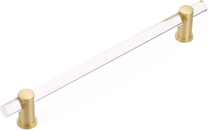 Schaub Lumiere Collection 12 in. (305mm) Clear Acrylic Appliance Pull, Satin Brass, 402-SB | Amazon (US)