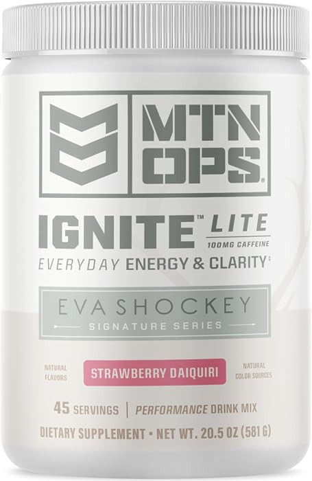 MTN OPS Ignite Lite Sugar Free Energy Drink Powder with 100mg Caffeine, Nootropic Blend for Energ... | Amazon (US)