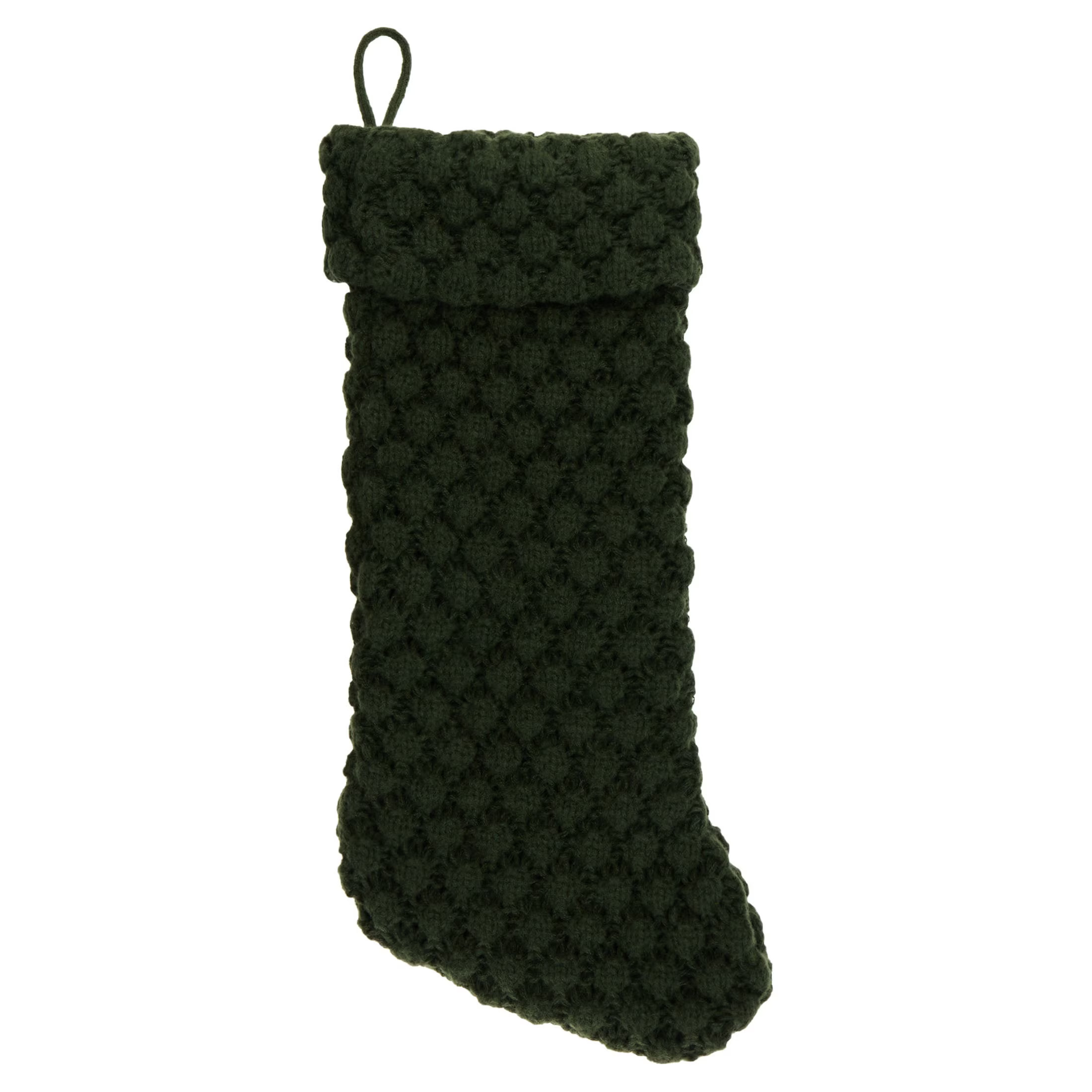 My Texas House Textured Knit Ralph Christmas Stocking, Green, 20" | Walmart (US)