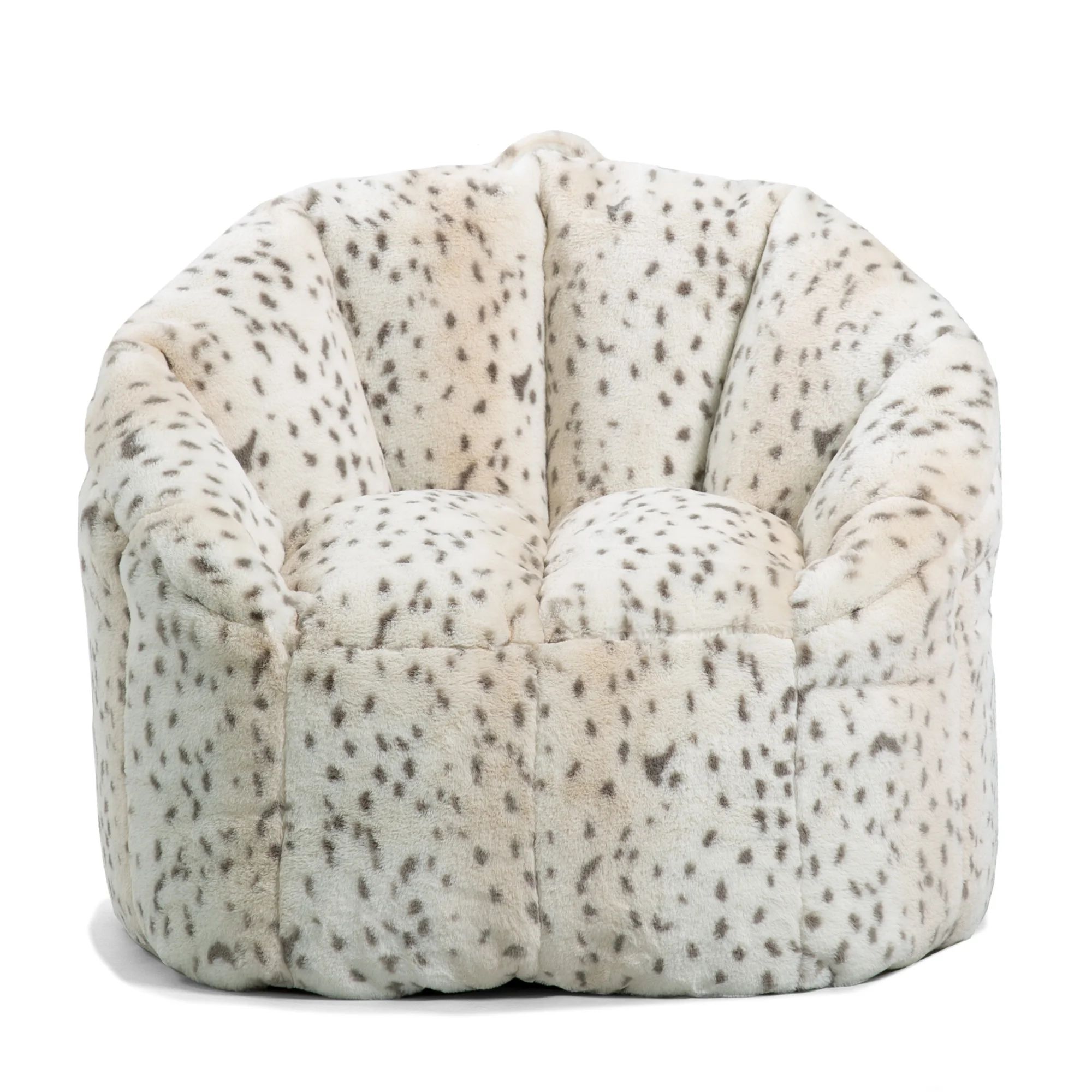 Big Joe Milano Bean Bag Chair, Leopard Print Super Soft Fur, Faux Fur, 2.5 feet | Walmart (US)