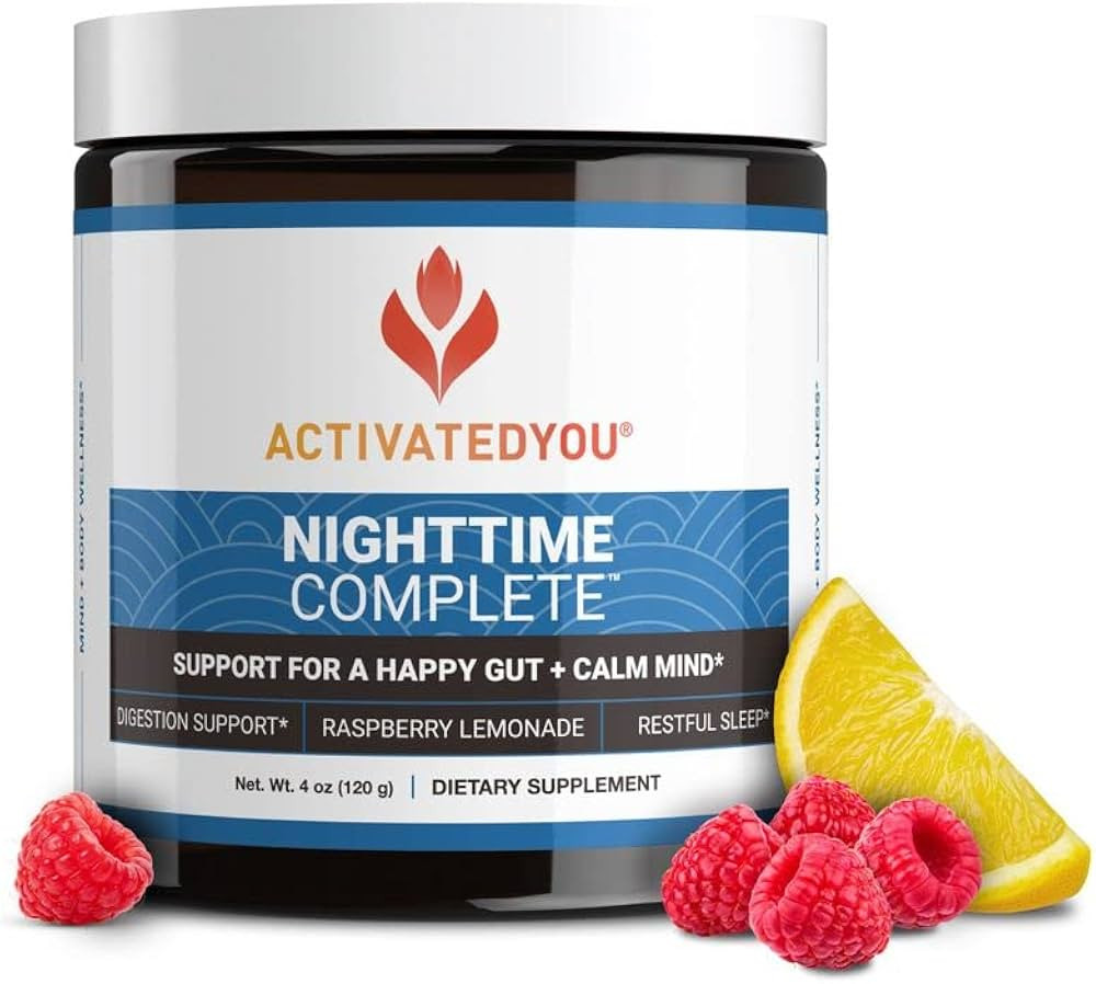 ACTIVATEDYOU Nighttime Complete Daily Wellness Drink- Smooth Digestion, Gut Health, Calmness w/Pr... | Amazon (US)