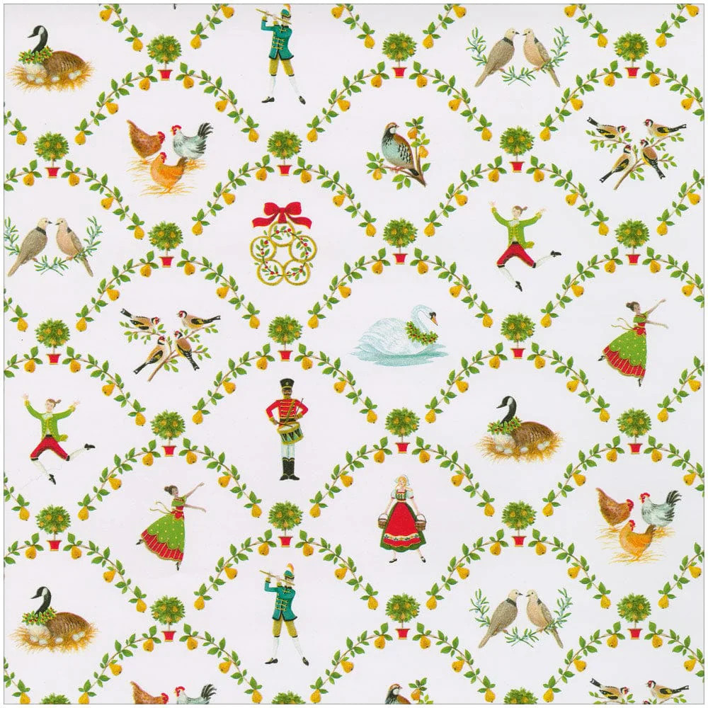 On The Twelfth Day Gift Wrapping Paper | Over The Moon