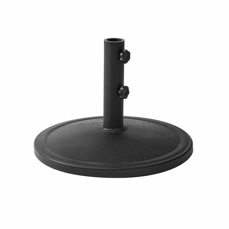 Mainstays 30 Pound Black Round Matte Concrete Patio Umbrella Base | Walmart (US)