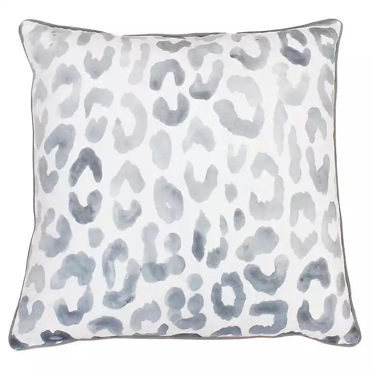 Gray Miron Payton Cheetah Print Velvet Pillow | Kirkland's Home
