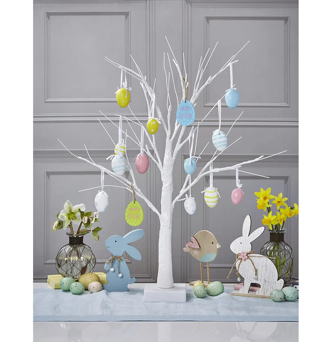 Easter Tree with 24 Pre Lit Warm White LEDs Decorations Included The Seasonal Aisle Lighted Trees | Wayfair UK
