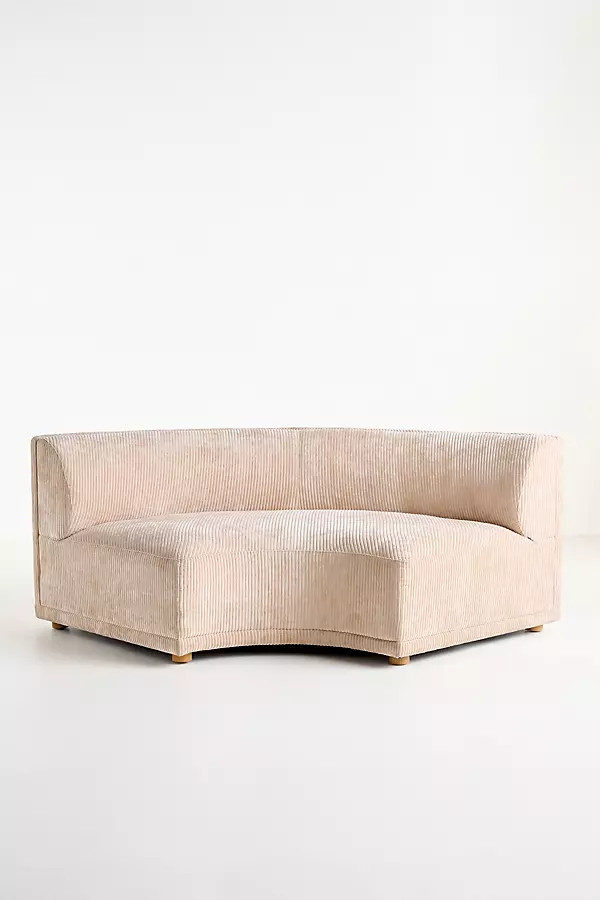 Celine Corduroy Modular Curved Corner Chair | Anthropologie (US)