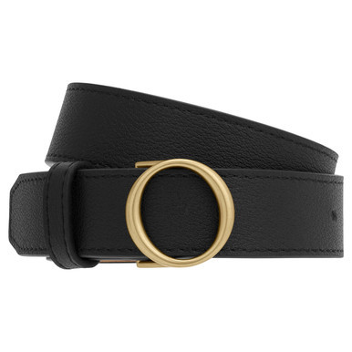 Alexa Narrow Belt - Black | Oroton | Oroton