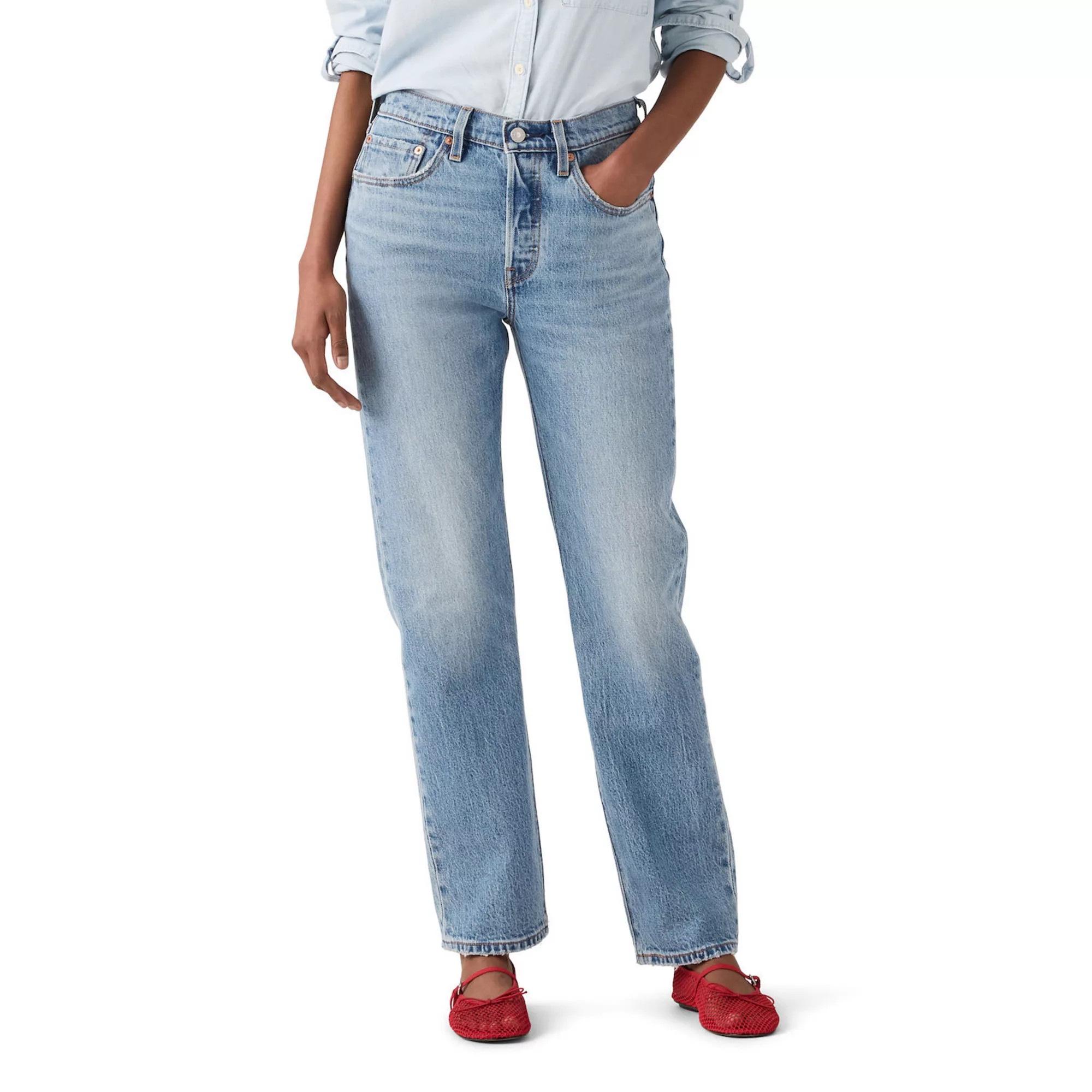 Women's Levi's® 501™ High-Rise Straight Leg Jeans, Size: 28(US 6)Medium, Salsa Sequence | Kohl's